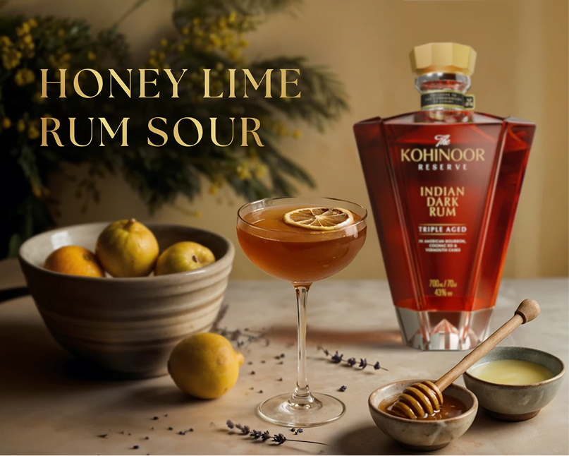 Honey Lime Rum Sour